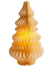 Weihnachtsdekoration Tischlampe DREVJA 51 cm Weihnachtsbaum Beige_1186094
