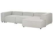 Modul Ecksofa 4-Sitzer ARDAL Stoff Hellgrau linksseitig_949478
