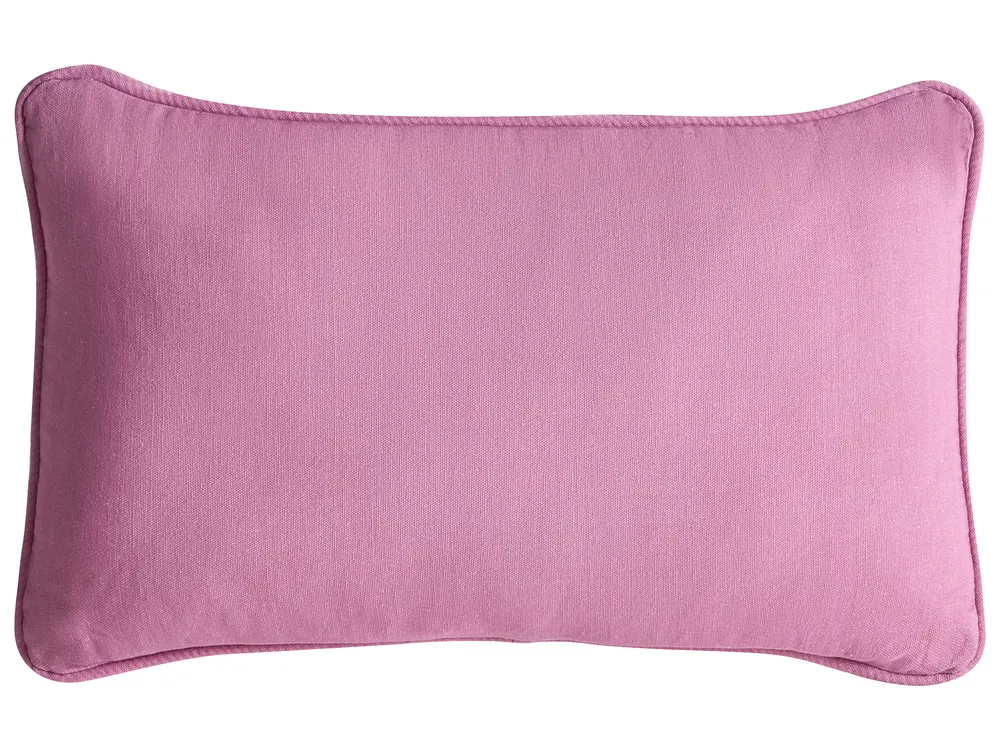 Dekokissen 2er Set MADHUCA 30 x 50 cm Baumwolle Weiß Blumenmuster_1041187