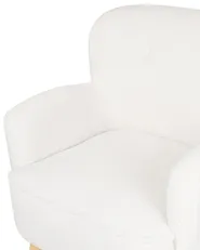 Sessel TUMBA mit Fußstütze Bouclé Weiß_887146