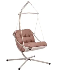 Hängesessel mit Gestell ALGHERO Metall Braun_1094841