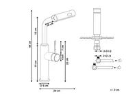Kitchen Pull Out Tap PEGUCHE Black_1108380
