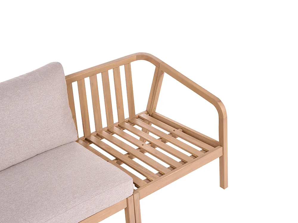 Garden Sofa with Ottoman 3 Seater RIVELLO Acacia Wood Light Brown_1156339