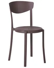 Set of 4 Garden Chairs VIESTE Brown_1032950