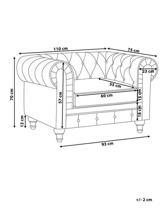 Sessel CHESTERFIELD Samtstoff Smaragdgrün_705668