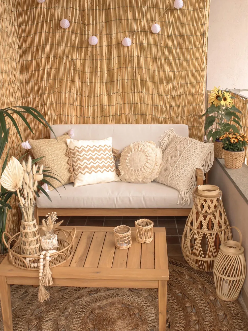 Lantern TONGA 56 cm Bamboo Natural_829568