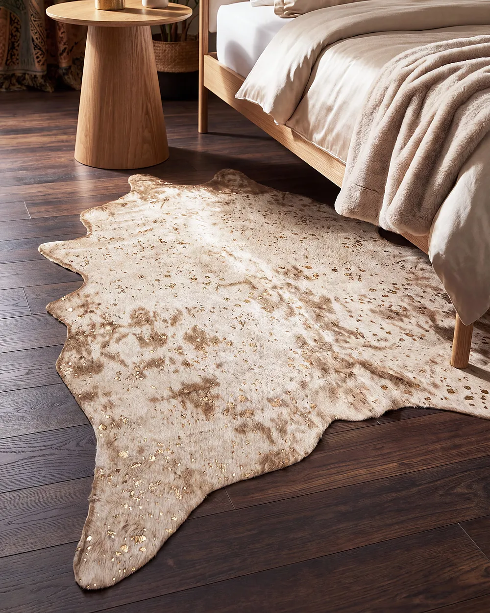 Faux Cowhide Rug BOGONG Light Beige 130 x 170 cm