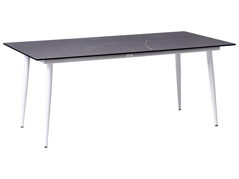 Gartentisch TOLENTINO 180 cm 90 cm Marmor Optik Grauer Marmor