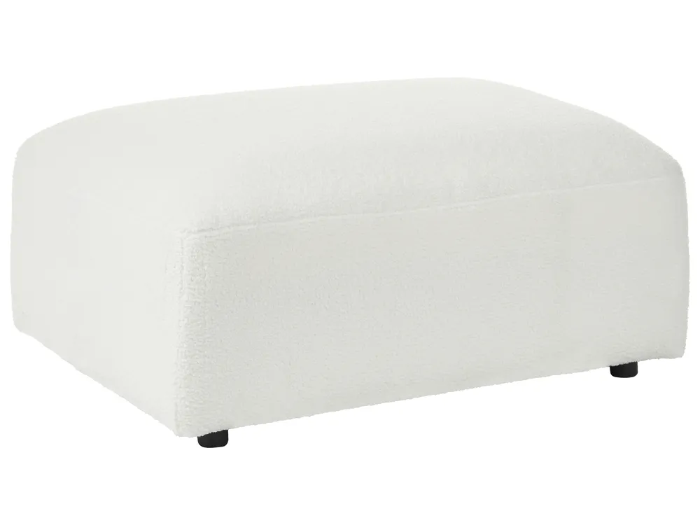 Modul Ecksofa 3-Sitzer HEDE mit Ottomane Bouclé Weiß rechtsseitig_1091970