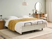 Adjustable Bed without Headboard Boucle DUKE 160 x 200 cm (EU King Size) Off-White_1011443