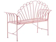 Gartenbank CAVINIA 125 cm Metall Rosa_774639
