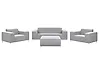 Garden Lounge Set with Table 5 Seater ROVIGO Light Grey