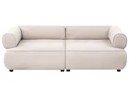 Sofa 3-Sitzer SALLA mit Ottomane Bouclé Beige_1058121