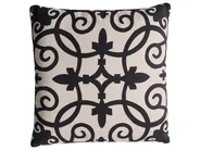 Dekokissen 3er Set MERBAU 45 x 45 cm Baumwolle Schwarz / Beige Abstraktes Muster_1041231