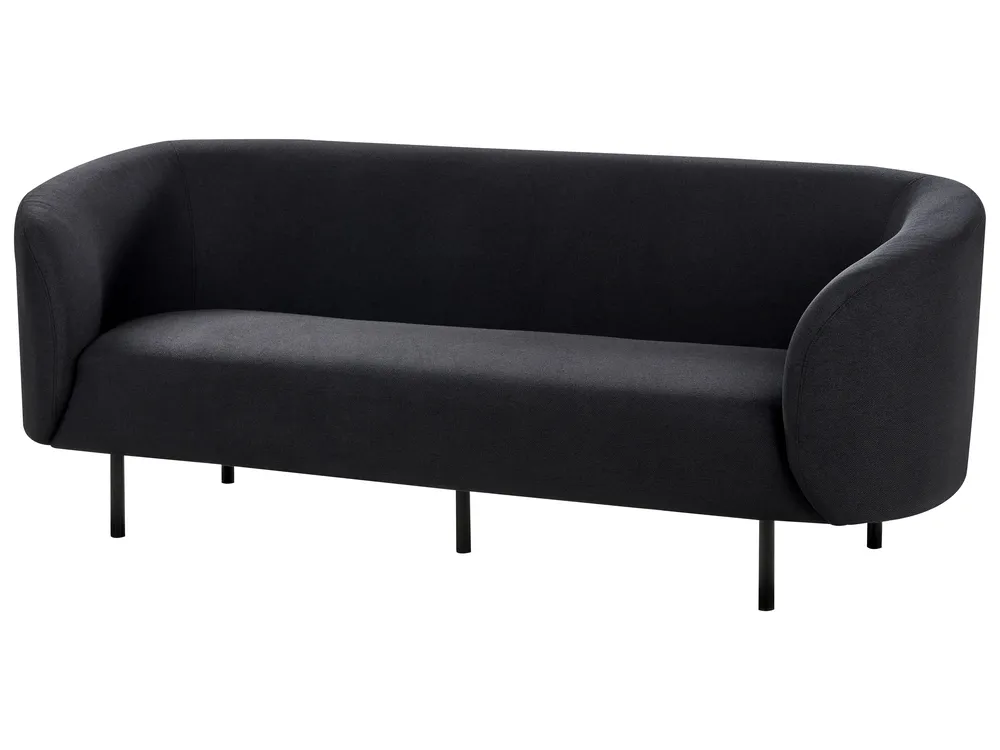 Sofa 3-Sitzer LOEN Stoff Schwarz_920342