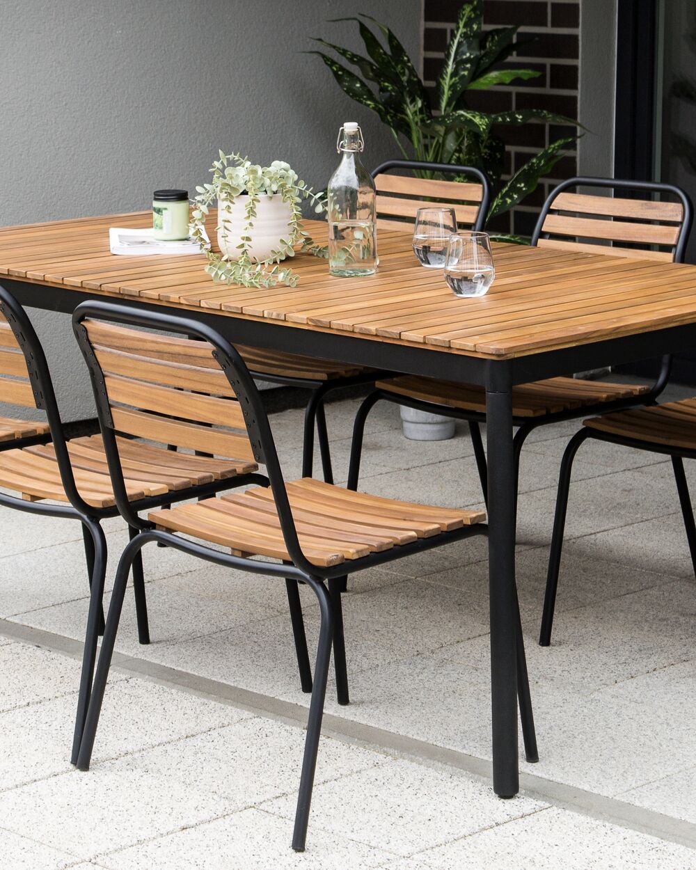 Gartenstuhl 6er Set VALLESE Akazienholz Braun