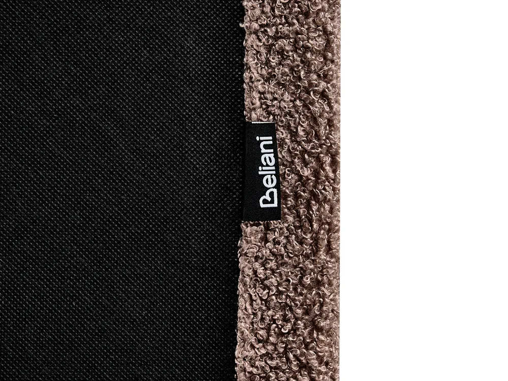Bed Boucle ALBI 160 x 200 cm (EU King Size) Brown_981635