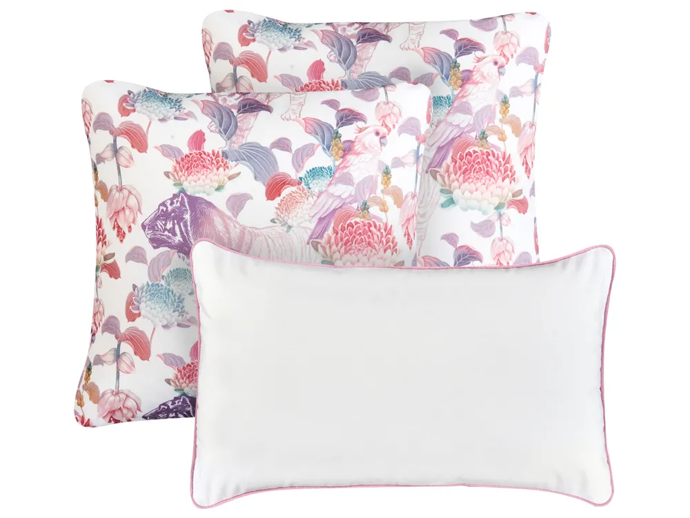 Set of 3 Outdoor Cushions VIVID Floral Pattern Multicolour