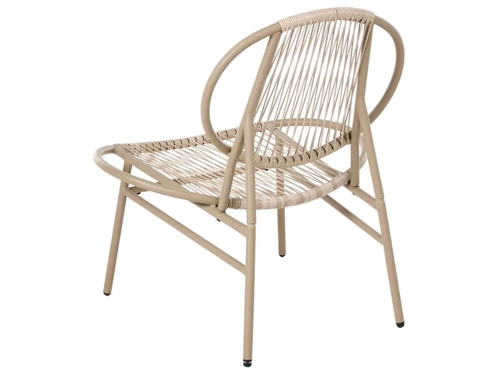 Bistro Set OVARO Polyrattan Beige_1026890