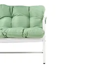 Lounge Set mit Tisch 4-Sitzer GARDA Metall Grün_1021275
