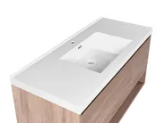 Wandmontierter Waschbeckenunterschrank mit Waschbecken UMAYO Hellbraun_1019846