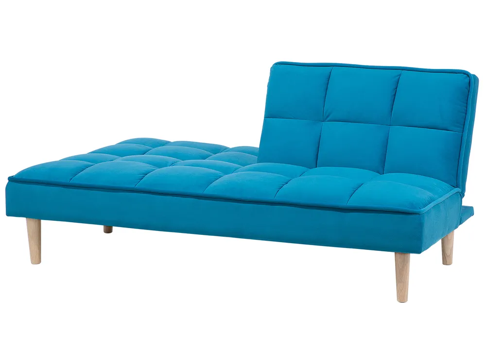 Sofa Bed 3 Seater SILJAN Fabric Sea Blue_702044