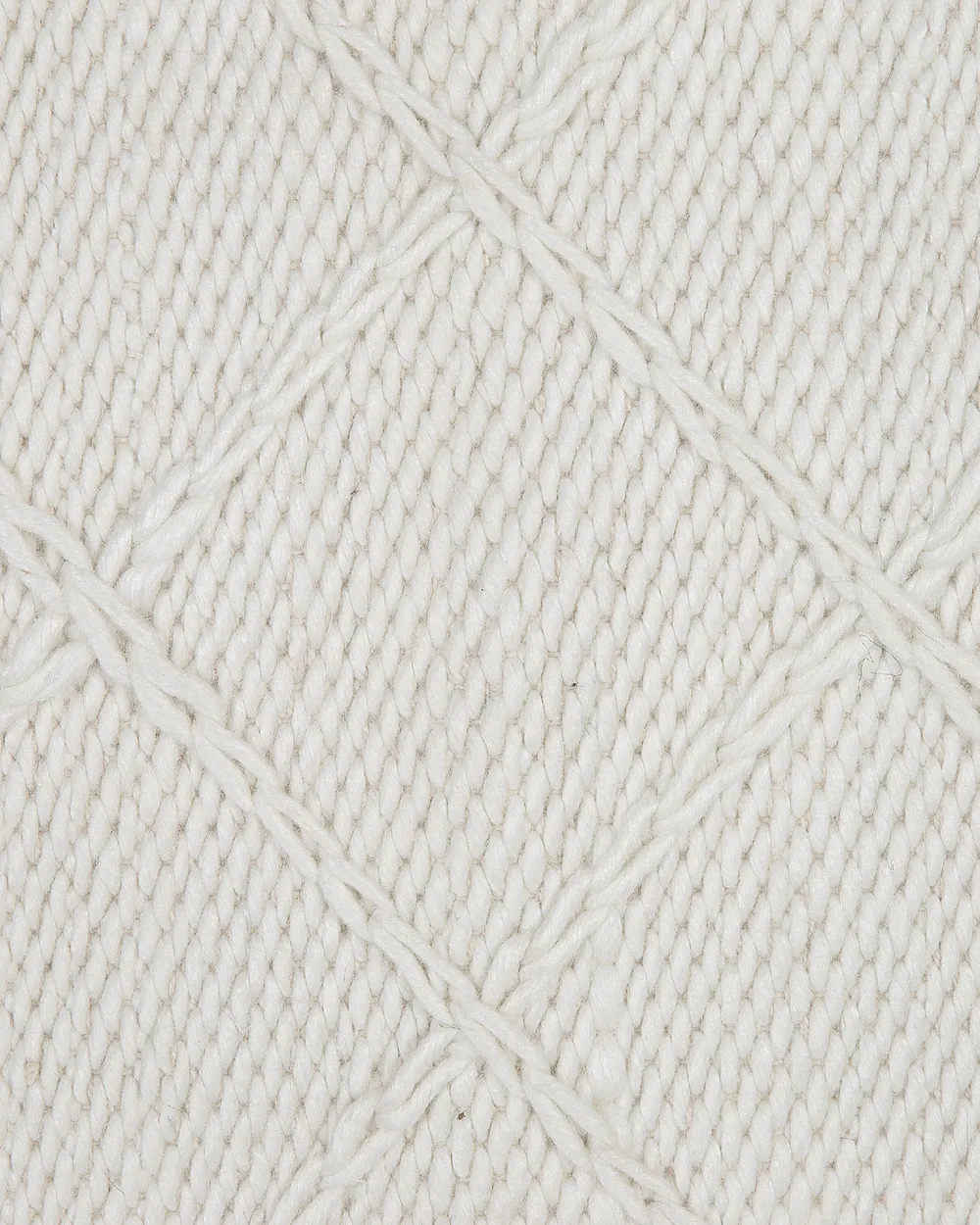 Rug ELLEK White 140 x 200 cm Wool_734511
