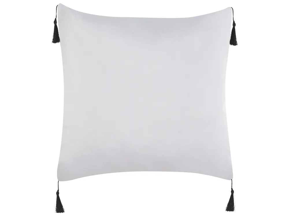 Dekokissen 2er Set LIRIOPE 45 x 45 cm Schwarz / Weiß Geometrisches Muster_815452