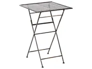 Garten Bartisch BORMIO 60 cm 60 cm Metall Schwarz_966357