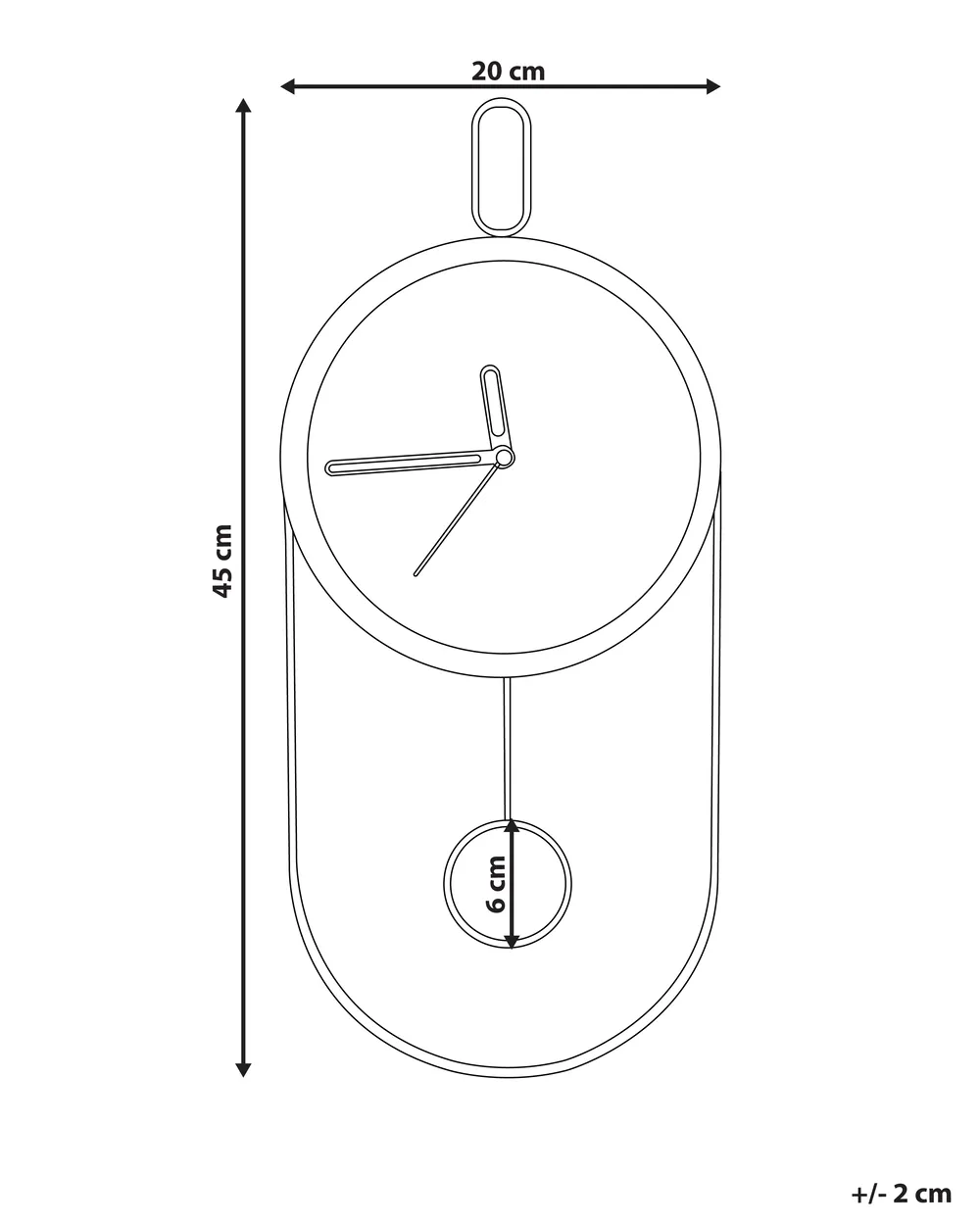 Wanduhr SIERRE 20 cm Dunkelbraun_940895