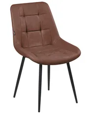Esszimmerstuhl 2er Set MELROSE Kunstleder Braun_1042819