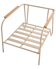 Gartenstuhl 2er Set NIMIS mit Ottomane Hellbeige_1055733