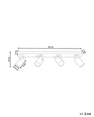 Strahler 4-flammig KLIP verstellbar Metall Weiß_828554