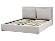 Bett mit Stauraum BAJONNA Stoff Hellgrau 160 x 200 cm_966126
