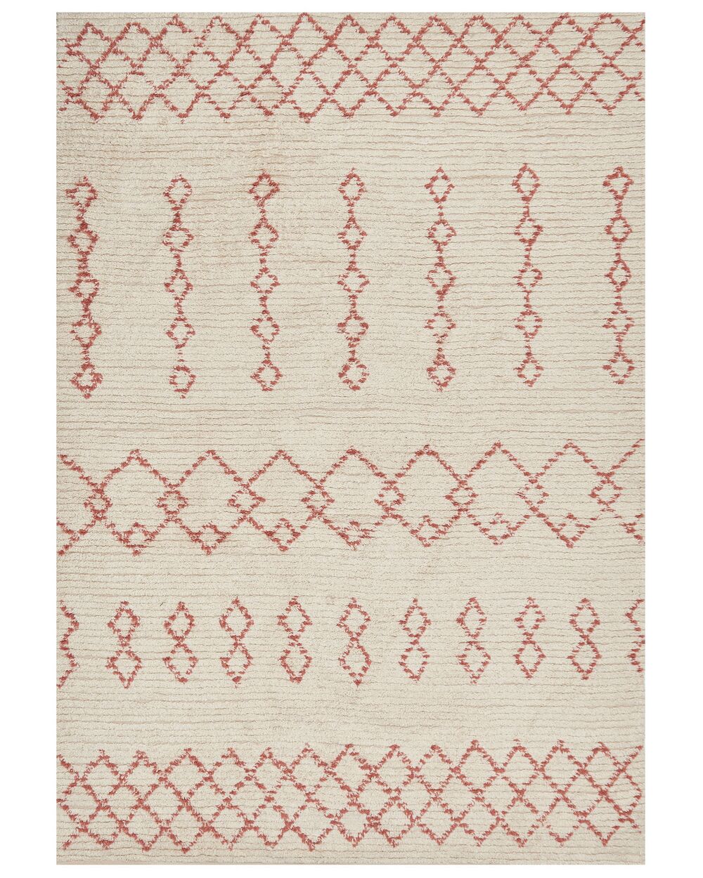 Teppich BUXAR Beige 160 x 230 cm Baumwolle