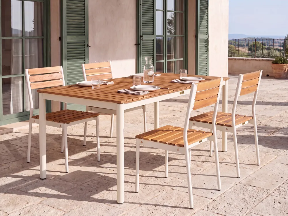Gartenmöbel Set 4-Sitzer CORRICELLA Akazienholz Braun_1125176