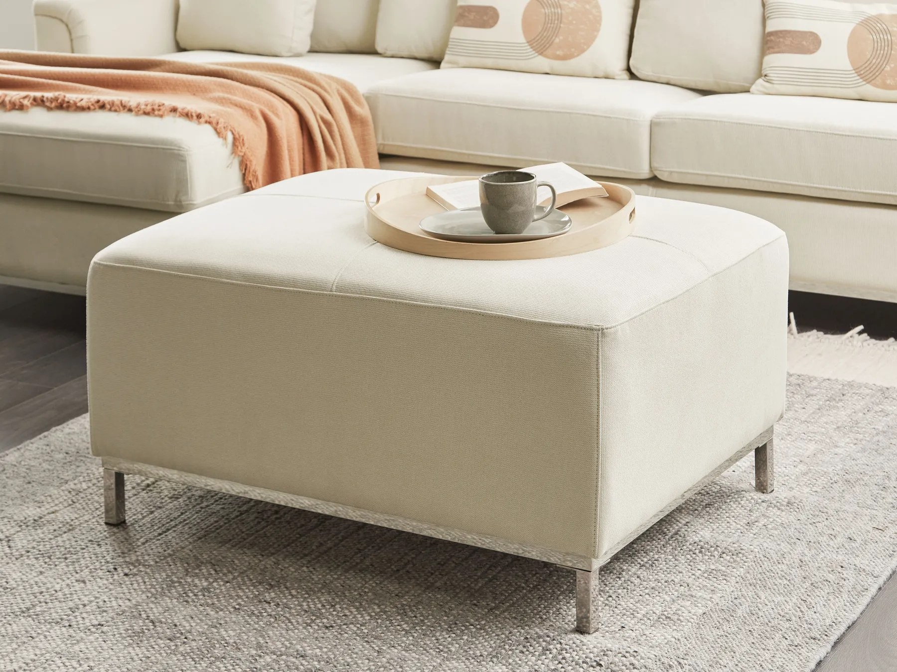 Ottomane OSLO Stoff Beige_1004175