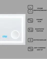 LED badkamerspiegel THAIX 80 cm 60 cm Zilver_940462