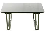Garden Lounge Set with Table and Ottoman 3 Seater CAMEROTA  Metal Green_1156968
