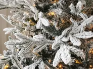 Artificial Snowy Christmas Tree BASSIE 210 cm White_837644