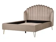 Bed Velvet AMBILLOU 140 x 200 cm (EU Double) Taupe_902456