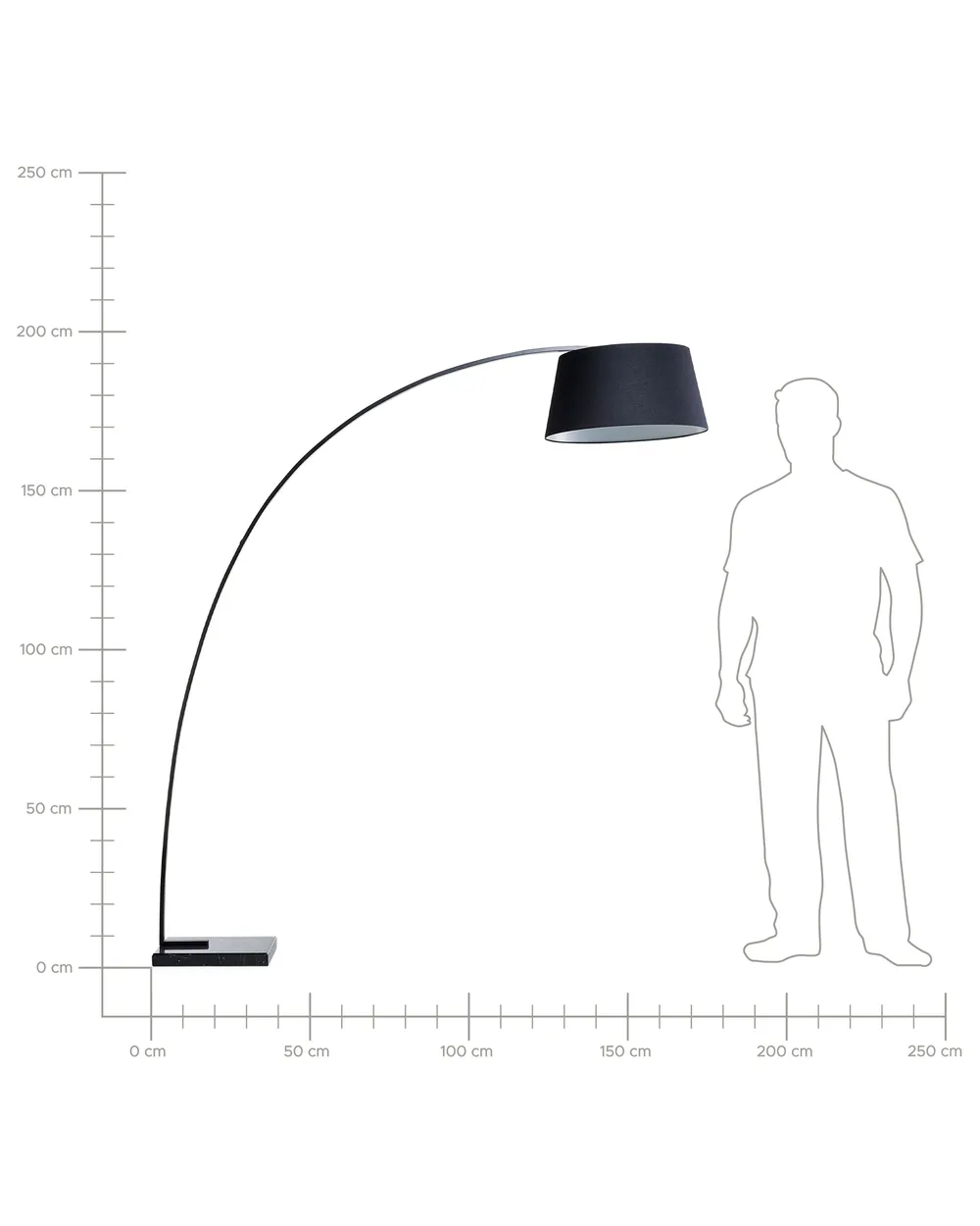 Floor Lamp BENUE Metal Black_736437