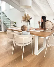 Esszimmerstuhl 2er Set SPRINGER Chenillegewebe Hellbeige_1182551