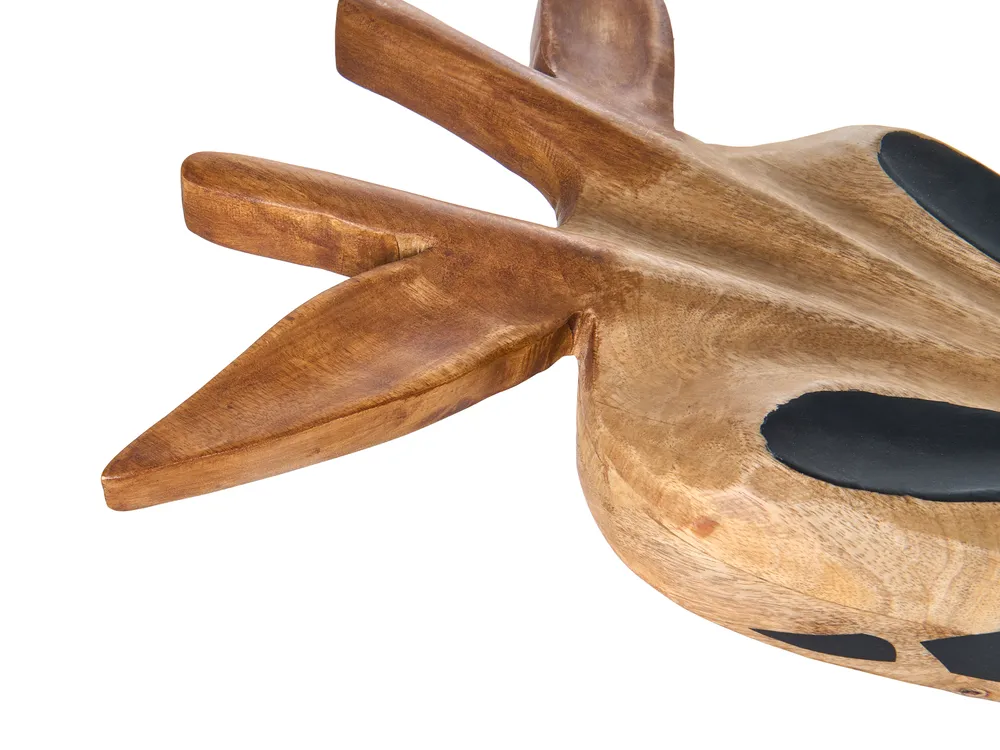 Wandobjekt Giraffe EKPOMA Mangoholz 68 cm Hellbraun_1038579