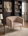 Sessel LACONIA Samtstoff Taupe