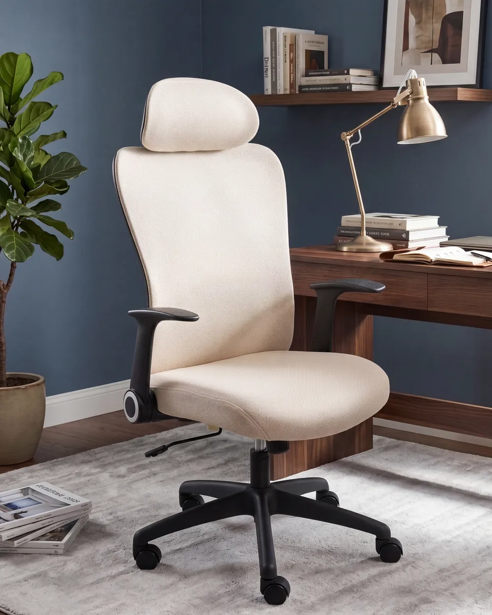 Bürostuhl ZYVEN Stoff Beige
