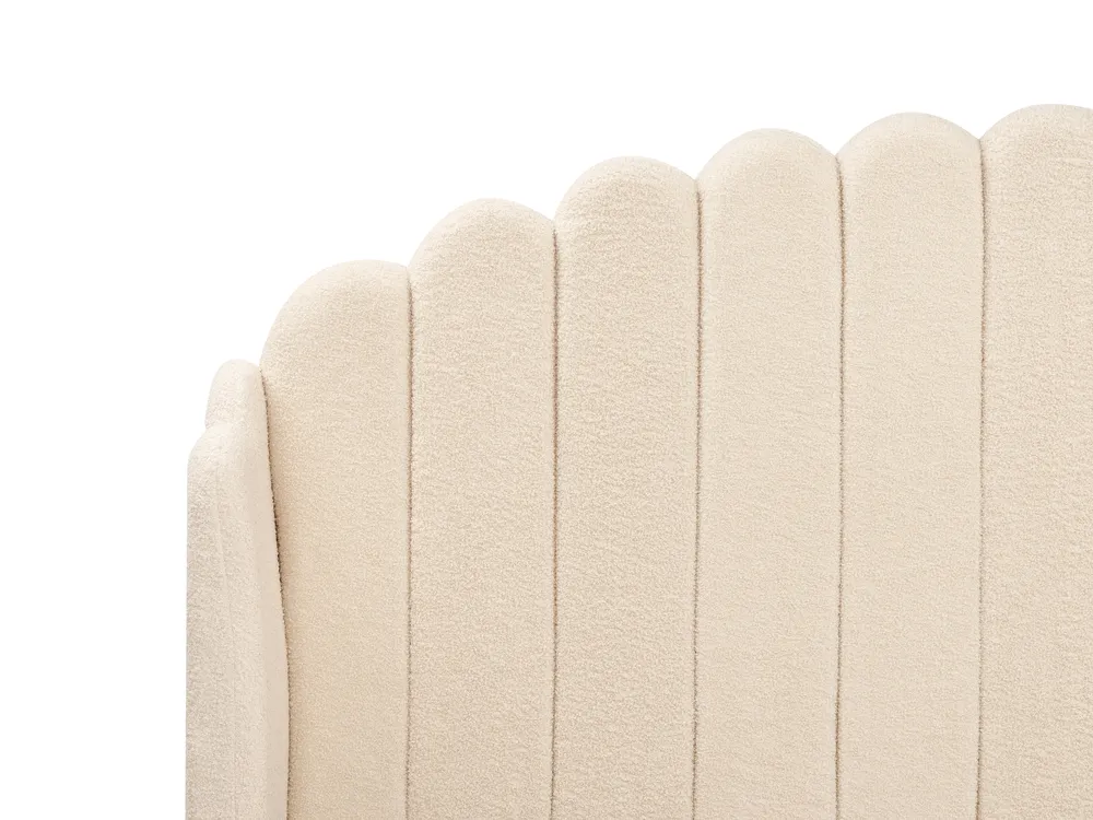 Bett mit Lattenrost Bouclé AMBILLOU 160 x 200 cm Beige_967548