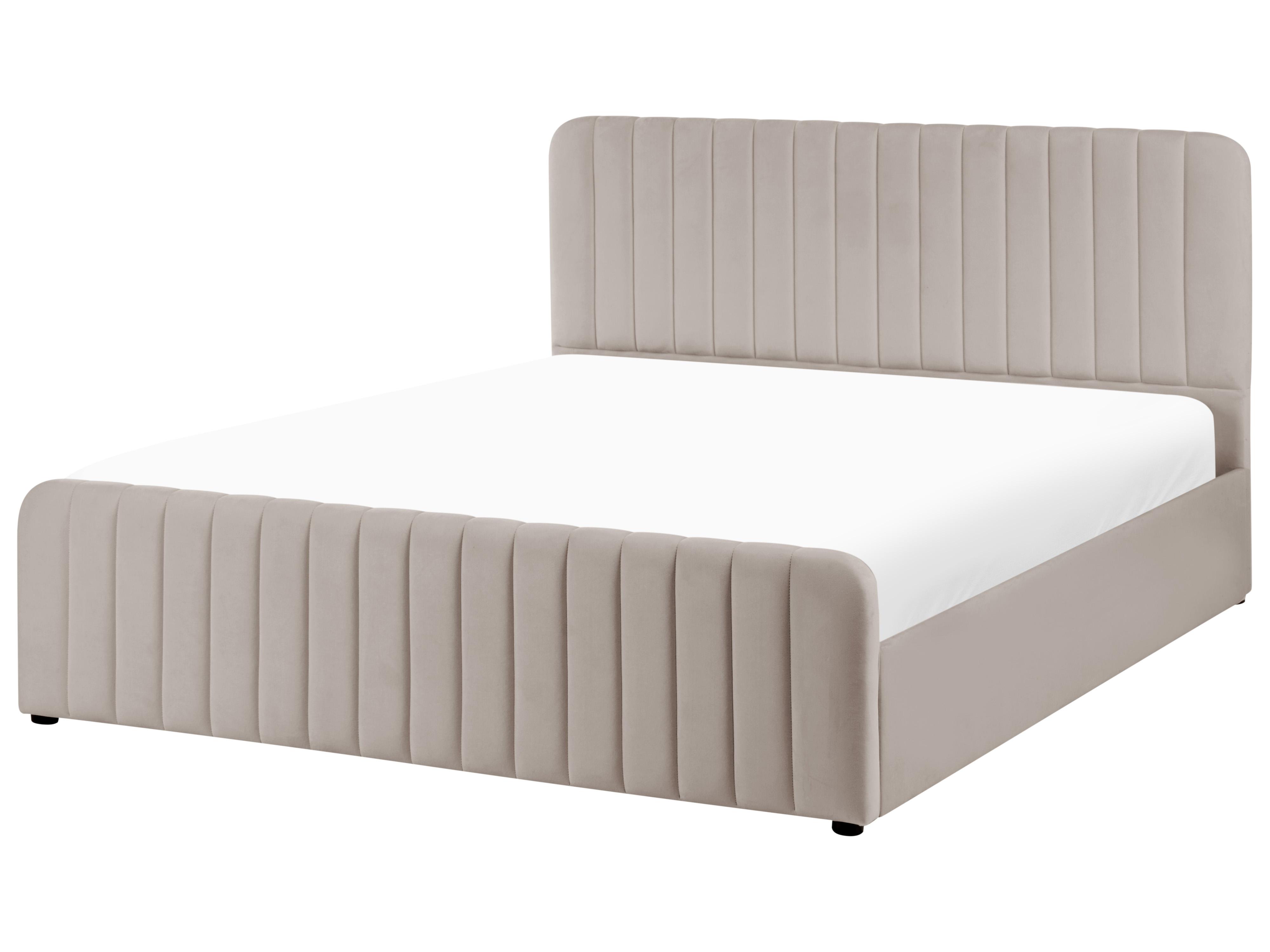 Ottoman Bed LUNAN Taupe 160 x 200 cm (EU King Size)_1051535
