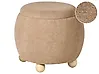 Pouf mit Stauraum ANNABELLA Bouclé Hellbraun