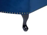 Rechtsseitige Chaiselongue NIMES Samtstoff Marineblau_712474